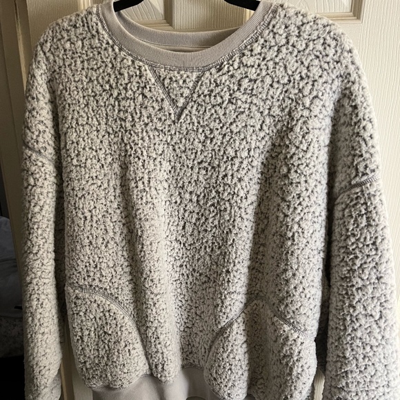 PINK Victoria's Secret Sherpa Crew Sweatshirt - Picture 1 of 5